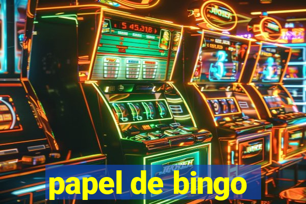 papel de bingo